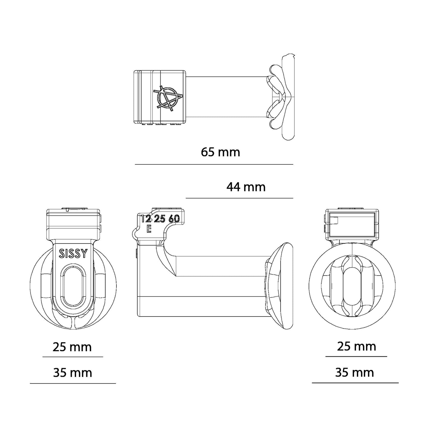 Cole's espresso 12 25 -60 Sissy V2 ( Cage only )