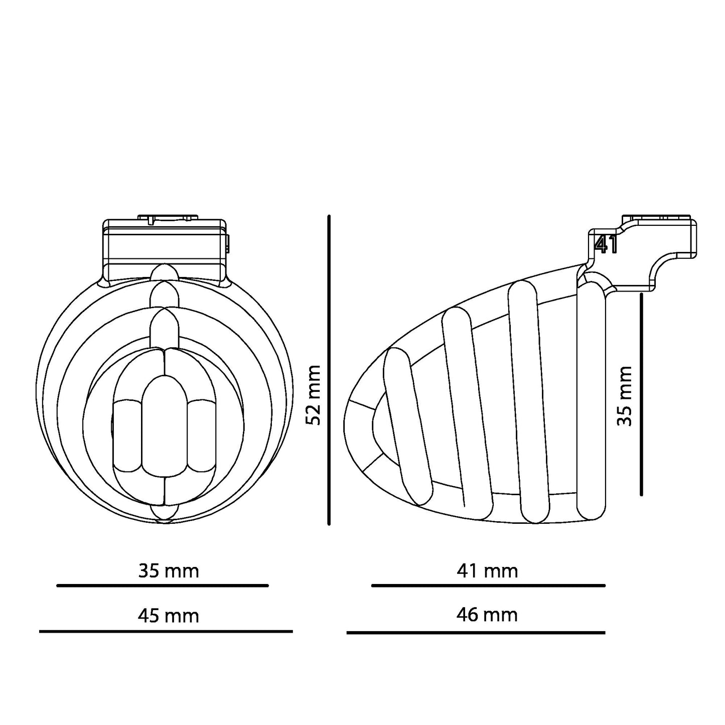 Alcatraz Cage 41 35 ( Cage only ) Multicolored Customised Male Chastity