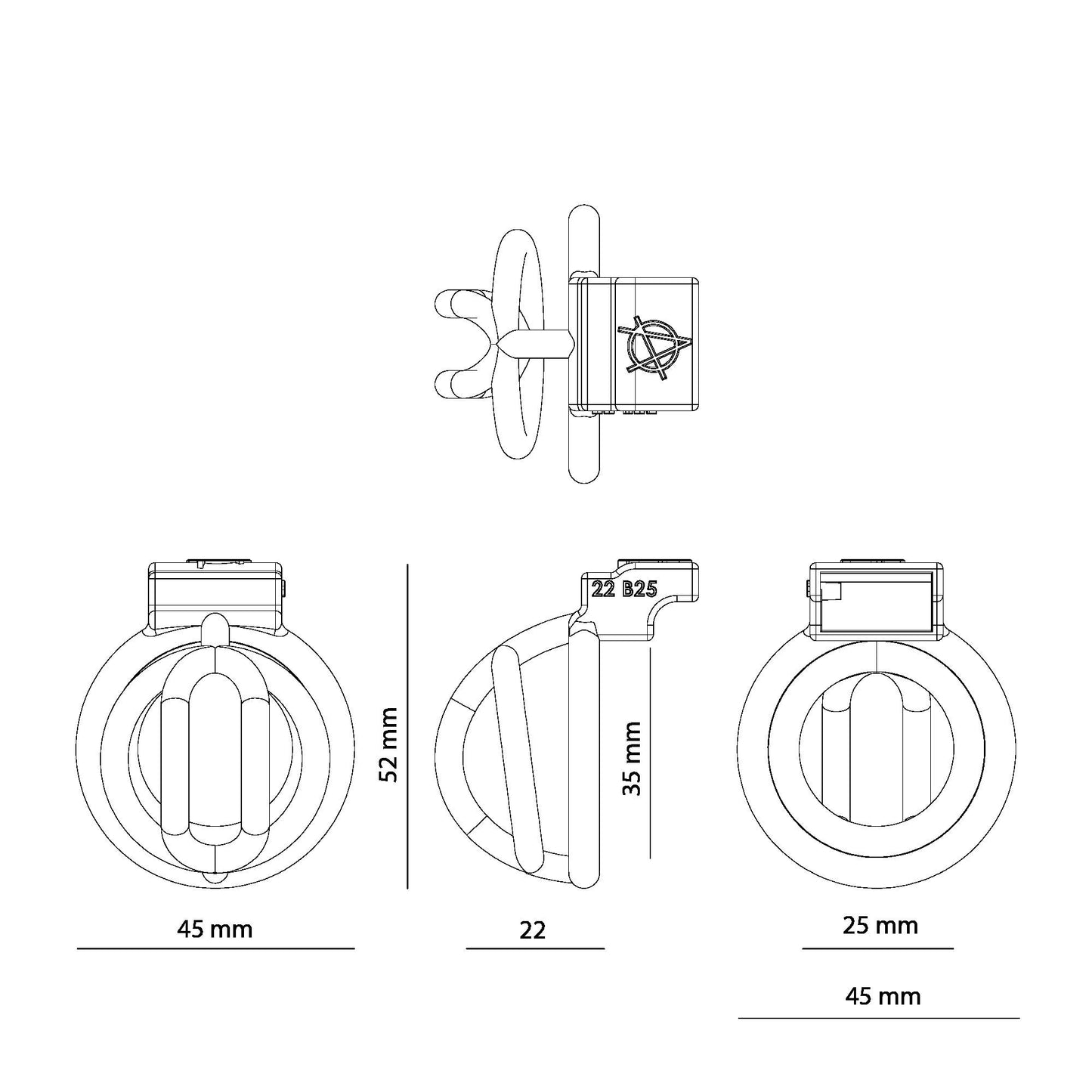 Alcatraz  Cage 22 B25 ( Cage Only ) Multicolored Customised Male Chastity