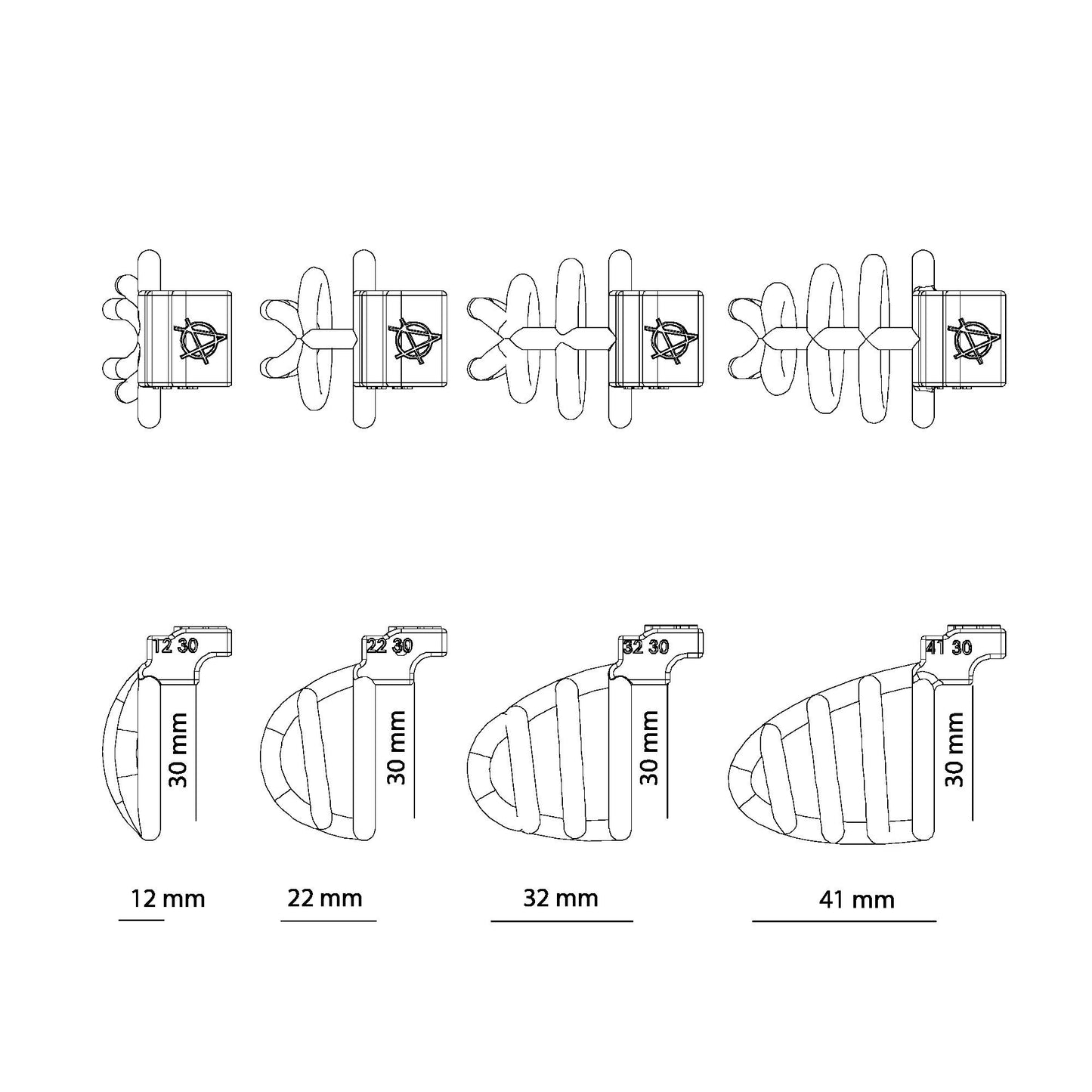 Alcatraz Cage 12 30 ( Cage only ) Multicored Customised Male Chastity