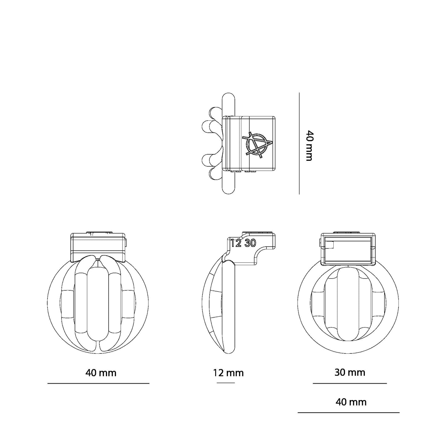 Alcatraz Cage 12 30 ( Cage only ) Multicored Customised Male Chastity