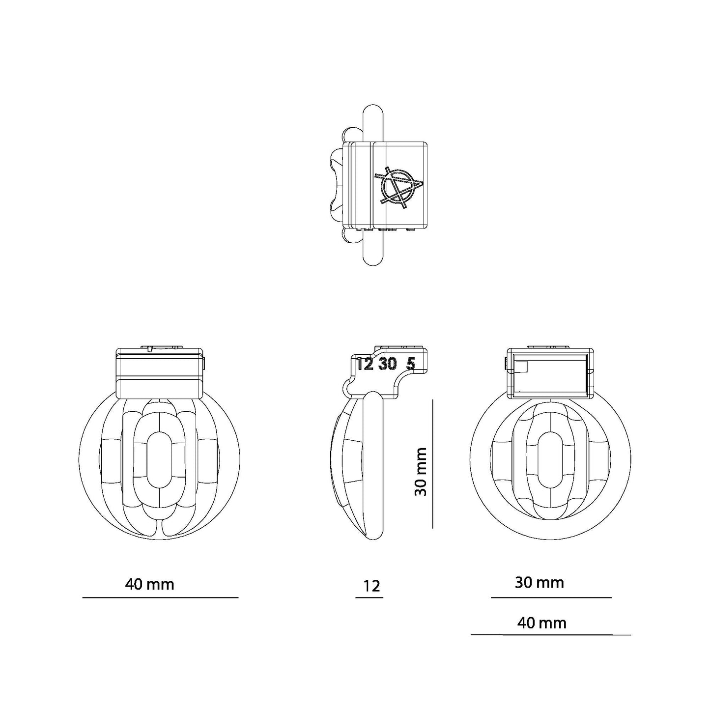 Alcatraz  cage 12 30 -5 for Trans Ring ( Cage only ).