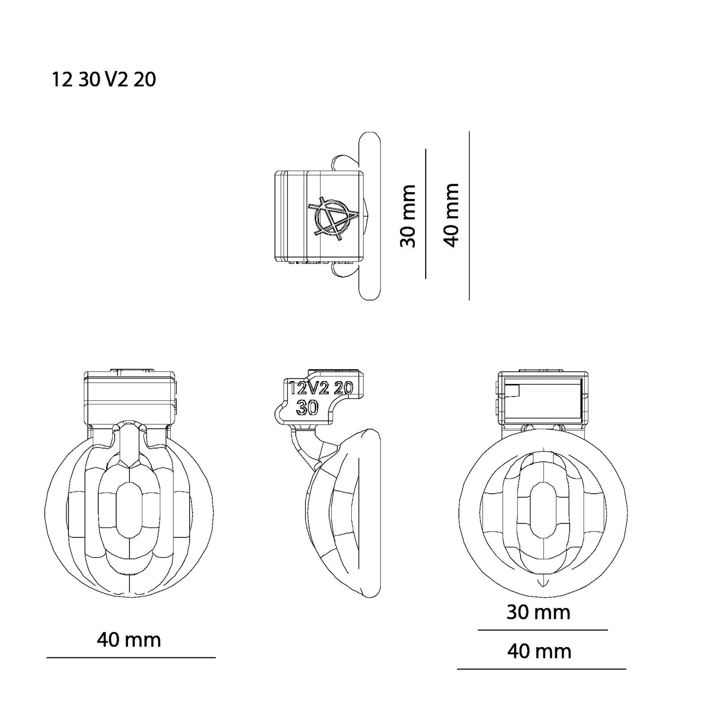 Alcatraz Inverted Cage 12 30 V2 -20 ( Cage only ) Multicored Customised Male Chastity