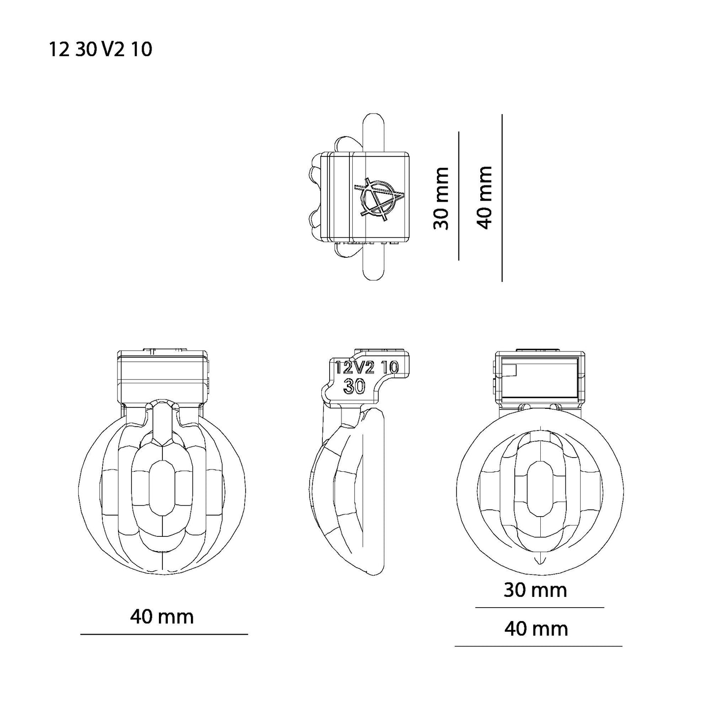 Alcatraz Inverted Cage 12 30 V2 -10 ( Cage only ) Multicored Customised Male Chastity