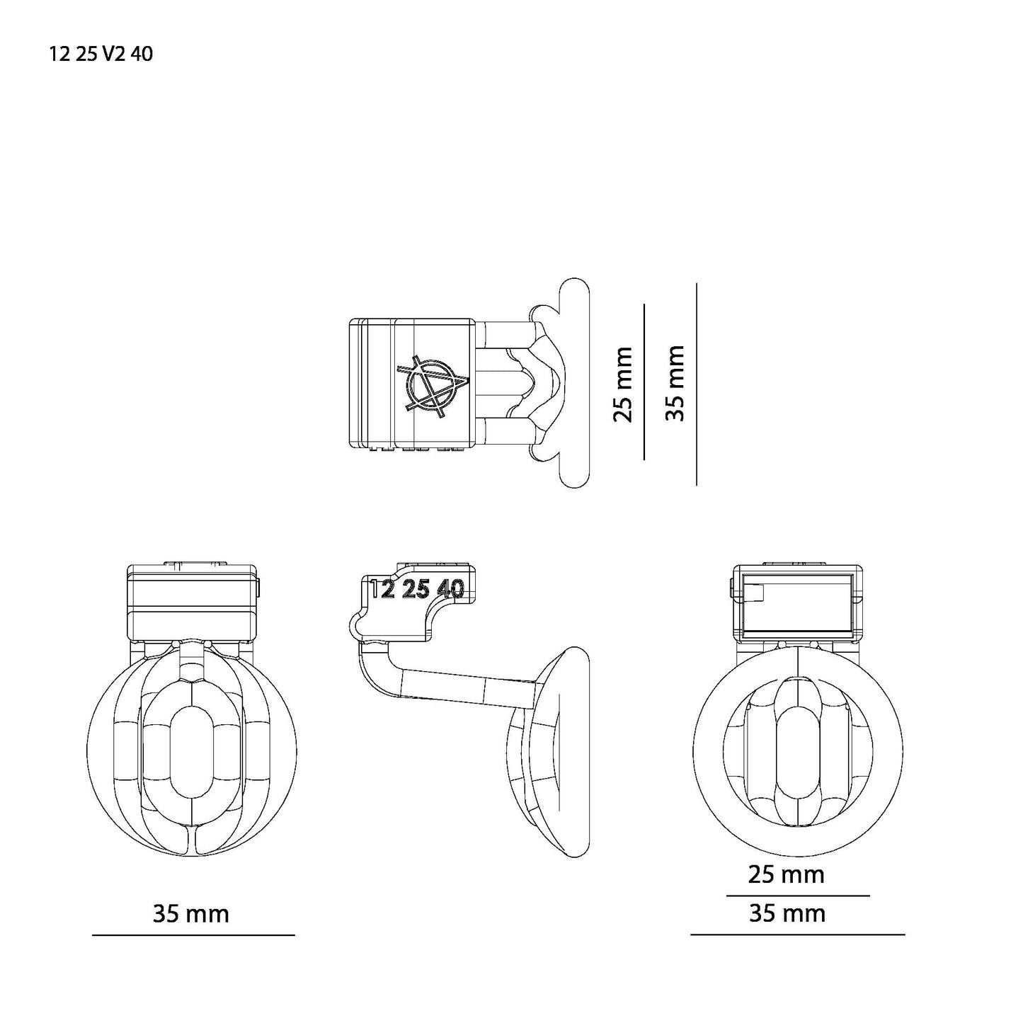 Alcatraz  Inverted 12 25 -40 ( Cage only ) Multicored Customised Male Chastity Cage