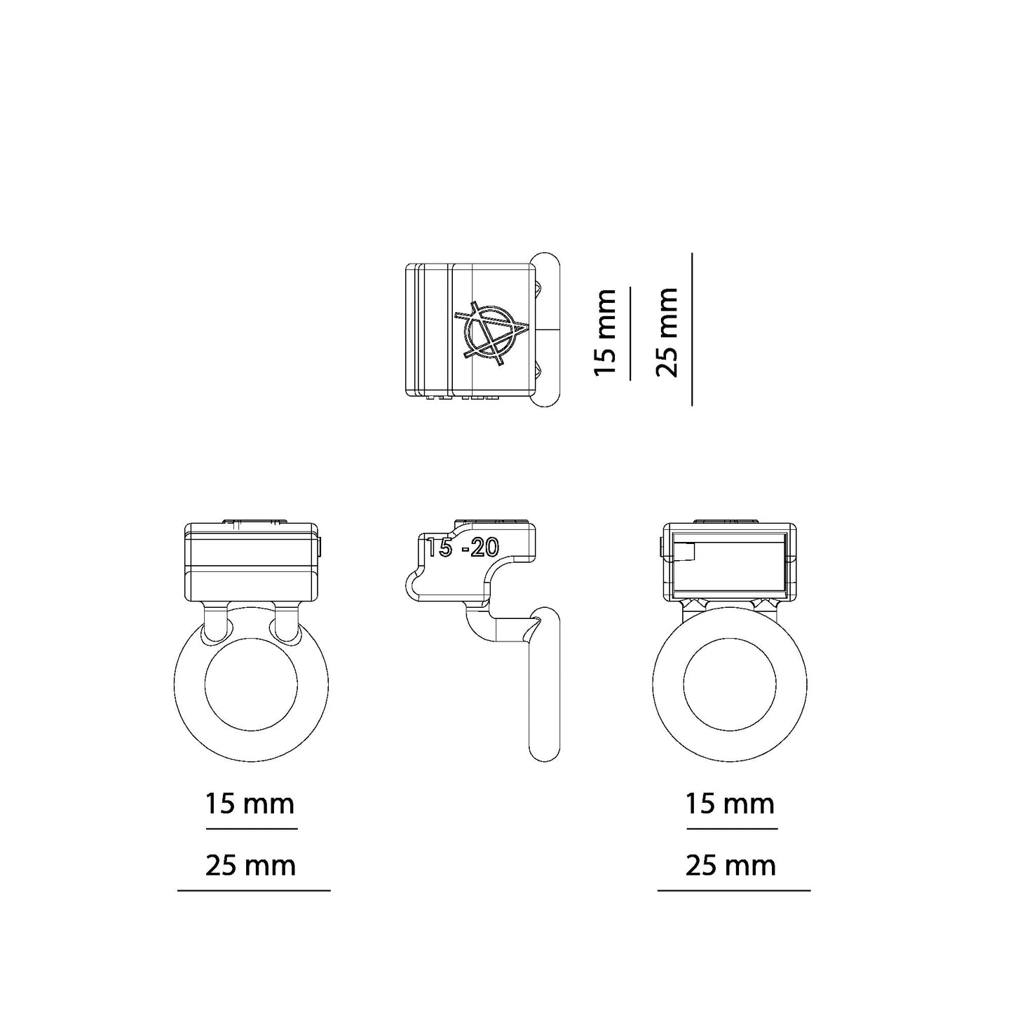 Alcatraz   15 -20 cage ring ( Cage only ) Multicored Customised Male Chastity.