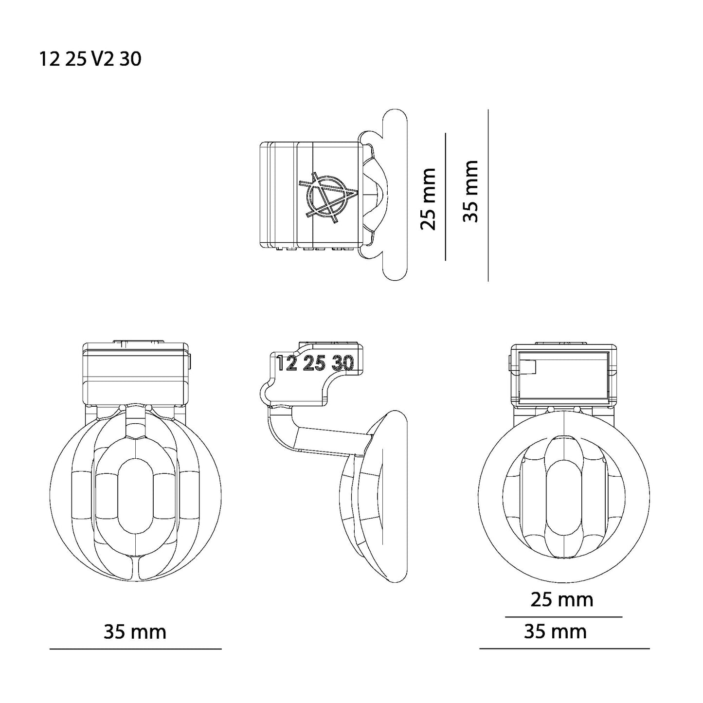 Alcatraz Inverted 12 25 -30 V2 ( Cage only ) Multicored Customised Male Chastity Cage