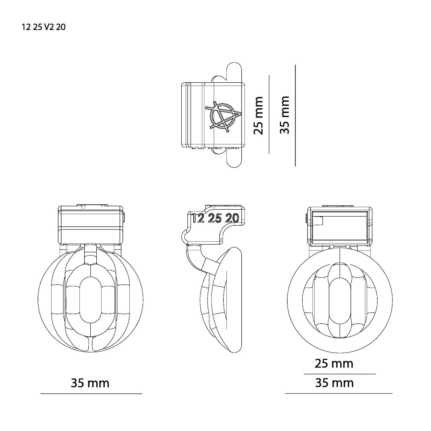 Alcatraz Alcatraz Inverted  12 25 -20 ( Cage only ) Multicored Customised Male Chastity Cage