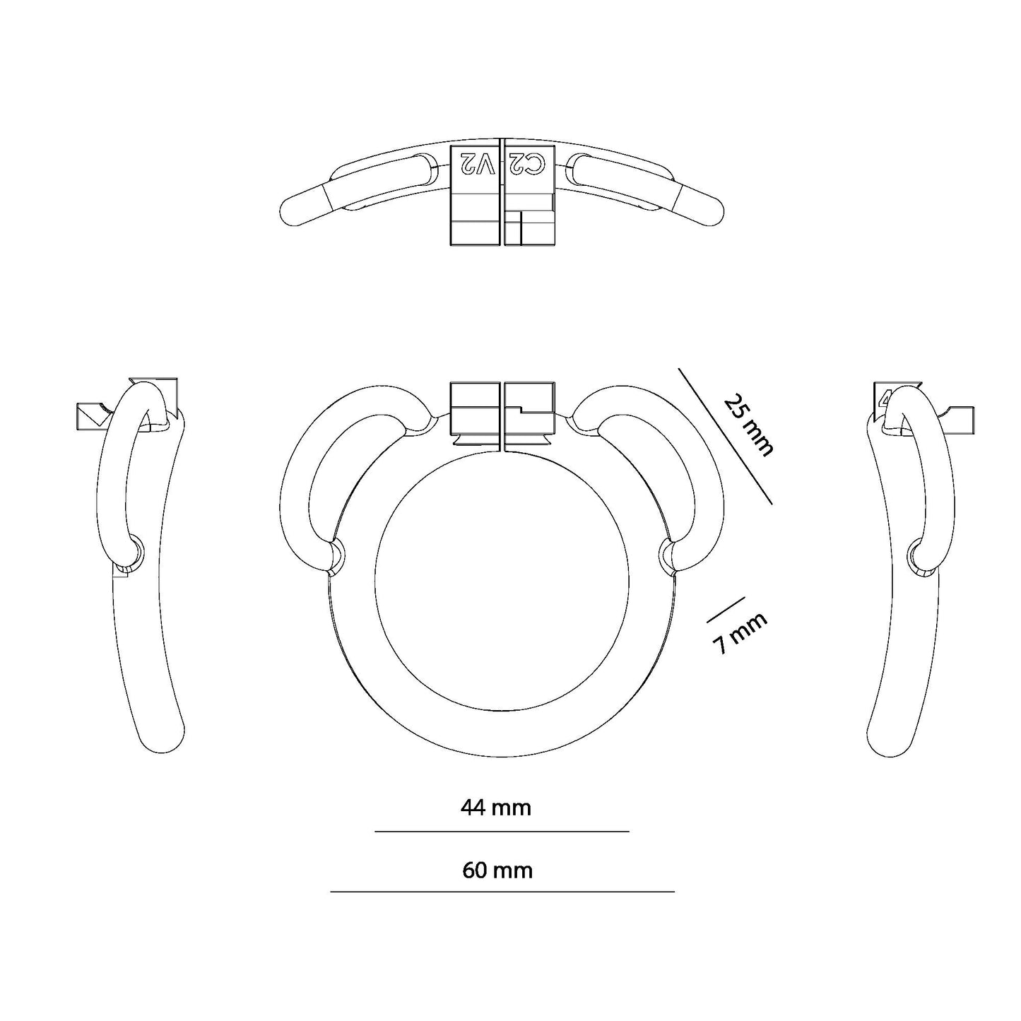 Ring 44 C2 V2 (Ring only ).