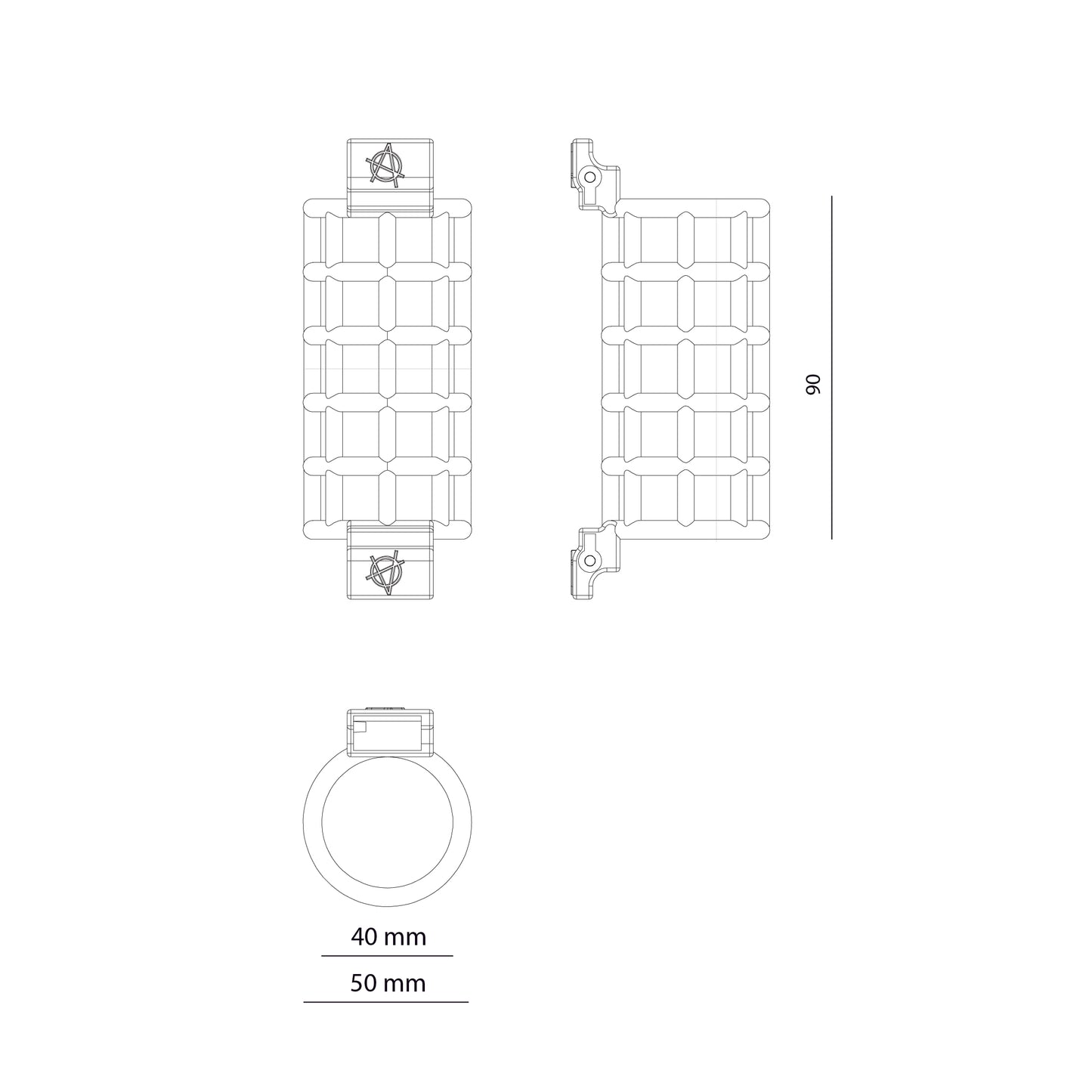 Alcatraz twin cage 90 40 ( cage only ) Black processed